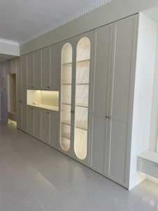 Armoire en bois sur mesure avec porte vitrée, meuble de chambre à coucher, rangement pour vêtements, organisateur pour chambre à coucher - Product Image 6