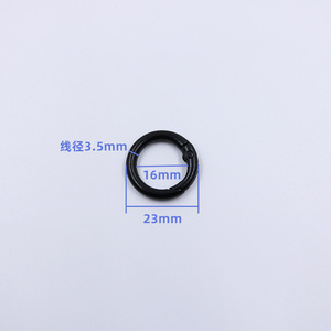20Mm 25Mm 27Mm Đen Màu Trắng Sơn Vòng Carabiner Kim Loại Mùa Xuân Cổng O Ring Vòng Chìa Khóa Kim Loại Mùa Xuân Cổng Vòng - Product Image 3