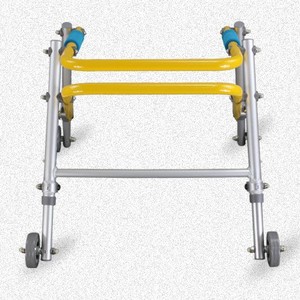Children Walker Four Wheel Aluminum Alloy Height Adjustable Walking Aid For Kids Rehabilitation Training - Product Image 3