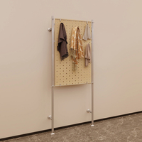 Magasin de vêtements vitrine présentoir cadre en métal en bois panneau perforé vitrine