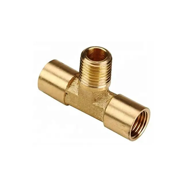 Lead Free Forged 1/2" Brass Bronze Reducing Elbow And Olive Tee 3-way Pipe Connect For Plumbing Fittings At Cheap Factory Price