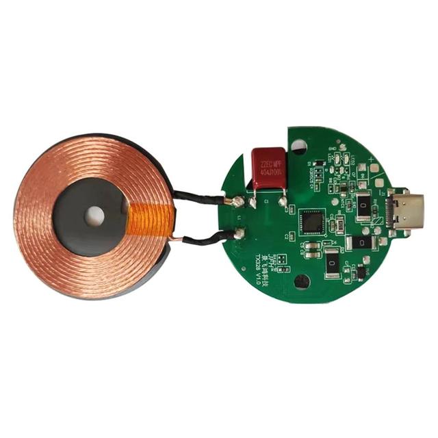 DC 5-12V 15W Wireless Charger Transmitter Module Type C + Coil QC/PD/QI Standard Fast Charging Circuit Board for Mobile Phone