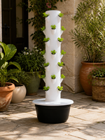Système de culture hydroponique vertical à 7 étages et 27 trous, directement de l'usine, pour la culture d'herbes aromatiques en intérieur et en extérieur