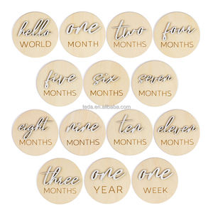 Cartes jalons pour bébé 3D en couches découpées au laser Annonce de nouveau-né à suspendre au mur «Bonjour <span class=keywords><strong>le</strong></span> <span class=keywords><strong>monde</strong></span>» pour la première année de bébé - Product Image 6