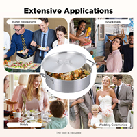 Ensemble de marmites en aluminium épaissi avec logo personnalisé en gros, soupière, seau, cuisine d'hôtel, marmite commerciale, marmite polyvalente
