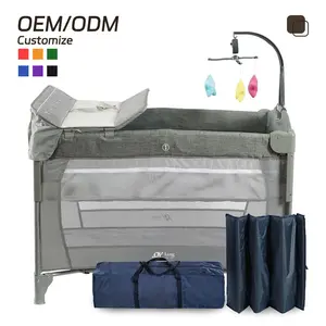 Berceau de voyage pour bambins pliants personnalisés, berceau pour nouveau-né, parc pour bébé pour bébés et tout-petits