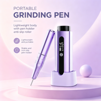 Machine à ongles électrique professionnelle portable, rechargeable 3000 mAh, 20 W haute puissance, lime à ongles sans fil 45000 tr/min, US/UK Salon