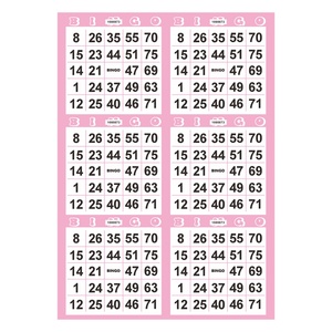 Premium Paper Reusable BINGO Card Variable Data Multicolor Play Game Digital Printing Custom Bingo Cards - Product Image 4