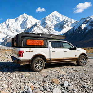 Camper à plateau plat manuel avec double extension coulissante pour Tacoma Hilux Ranger, coque de camping-car à glisser dans la benne de camion, <span class=keywords><strong>caravane</strong></span>, VR - Product Image 2