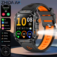 Montre connectée GPS HT36 avec lampe de poche, fonction de suivi de la santé, étanche 3ATM, pour sports de plein air, canoë, surf