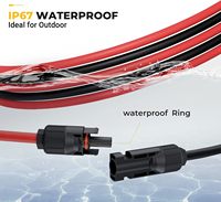 Solarkabel PV-Verbindungskabel 2,5mm² 4mm² 6mm² mit Stecker Schwarz 10 AWG Solarverlängerungskabel