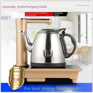Electric Fully Automatic Double Kettle <b>Teapot</b> Set 1.8L <b>Stainless</b> <b>Steel</b> Safety Auto-off 1200W Boil-Dry Protection Water Dispenser - Product Image 4