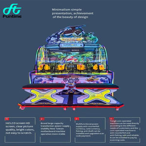 Venta directa de fábrica interior Super Wings máquina de juego de disparos Arcade para niños cuatro jugadores máquina de juego de disparos de agua loca - Product Image 6