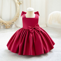 Robe de cérémonie pour enfant, petite fille, demoiselle d'honneur, premier anniversaire, princesse, mariage, spectacle, vacances, transfrontalière, été, nœud papillon