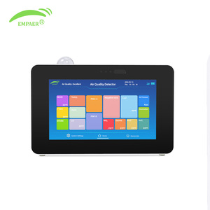 เครื่องตรวจจับคุณภาพอากาศในร่มเซ็นเซอร์อเนกประสงค์16ตัว <span class=keywords><strong>PM2</strong></span> <span class=keywords><strong>5</strong></span> PM10 CO2ร่วม HCHO TVOC O2ความชื้นอุณหภูมิสำหรับการตรวจสอบสภาพแวดล้อมในสำนักงาน - Product Image 1