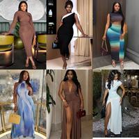 Robe sexy grande taille pour femme, style européen et américain, vente chaude, prix direct usine, vente en gros mixte