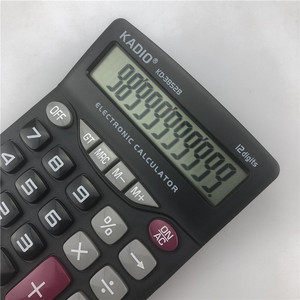 Kadio KD3852B 12 Digit Electronic Calculator Black Battery Powered - Product Image 3