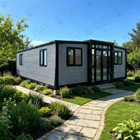 Maison conteneur préfabriquée extensible moderne et étanche FLKT, vente directe d'usine, maison préfabriquée pliable avec 2 ans de garantie