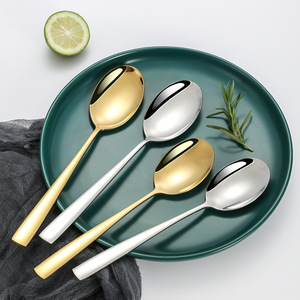304 Stainless Steel <b>Serving</b> <b>Spoon</b> Thickened Long Handle Large Size For Restaurants And Hotels - Product Image 1