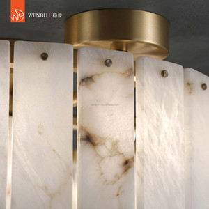 Modern Spanish Alabaster <b>Chandelier</b> for Luxury Villa Ceiling <b>Lighting</b> - Product Image 3