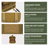 Sac de ceinture tactique multifonctionnel de petite taille, en tissu Oxford avec fermeture éclair, pour le camping, la chasse et le rangement de téléphone
