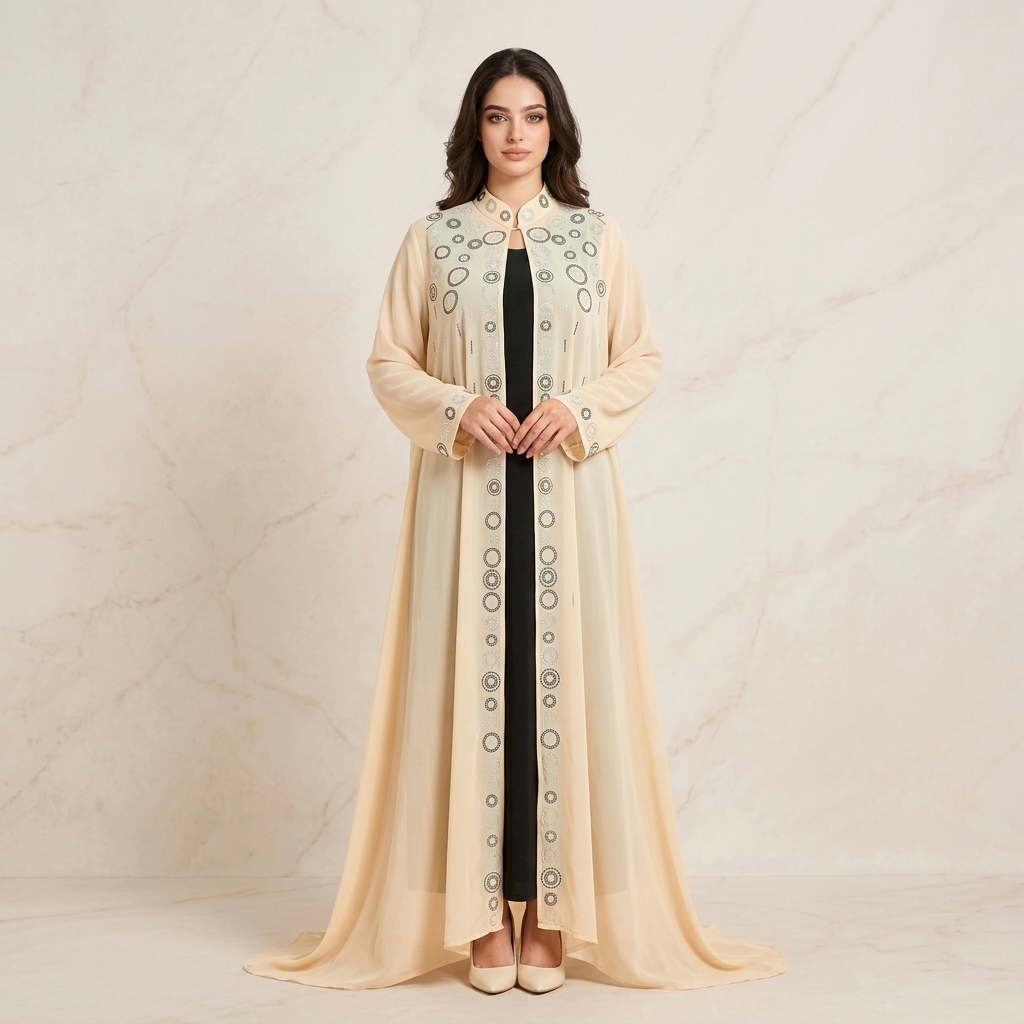 Chic Styles and Comfort in cream colored chiffon dresses for Trendy Women