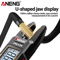 ANENG PN129 Clamp Meter Bentuk-U Pintar 4000 Counts Multimeter AC/DC 600V Arus DC CAT III 600V Tegangan Arus Resistansi NCV