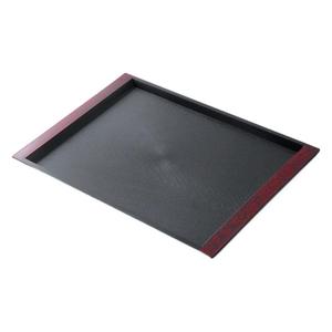 ถาดชาทรงสี่เหลี่ยมสีดำขอบแดง วัสดุ PP PS สำหรับโรงแรม ถาดเสิร์ฟกาแฟและชา - Product Image 4