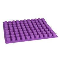 Moule à glaçons en silicone de forme cylindrique à 88 trous pour la maison