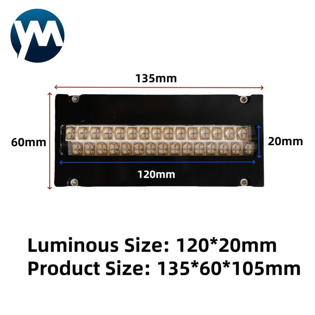 Industrial 300W 500W High Intensity UVA LED Lamp Air-cooled Curing Module for UV Flatbed Printing Machine