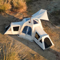 Tente cloche en toile imperméable occultante |   Tente de glamping familiale double couche 13.7 avec trou pour cheminée en TPU |   Hayon de SUV 4 saisons