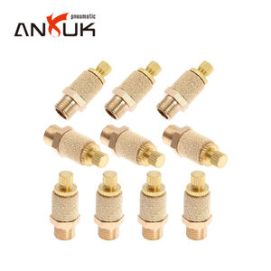 אנרוק אנטרוק פנאומטי נחושת מפליז נירוסטה m5 1/8 1/4 bspt חוט רעשי אוויר מפחית כלי אוויר מדחסים מדחסים - Product Image 4