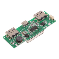 Module de charge de batterie au lithium 18650 avec double port USB 5V 2.4A, alimentation mobile LED, carte de circuit de charge, interrupteurs de protection