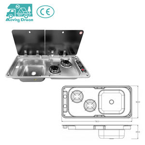 Évier de <span class=keywords><strong>camping</strong></span>-<span class=keywords><strong>car</strong></span> en acier inoxydable JDA 304 avec cuisinière à gaz à double brûleur intégrée, unité de cuisine pour <span class=keywords><strong>camping</strong></span>-<span class=keywords><strong>car</strong></span>, caravane et <span class=keywords><strong>camping</strong></span>-<span class=keywords><strong>car</strong></span> - Product Image 3