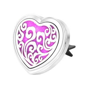 Difusor de Aromaterapia para Auto en Forma de Corazón, Clip para Rejilla de Ventilación, de Acero Inoxidable - Product Image 2