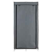 Armoire à vêtements non tissée avec étagère et trois organiseurs de rangement, armoires de chambre à coucher, organiseur de vêtements