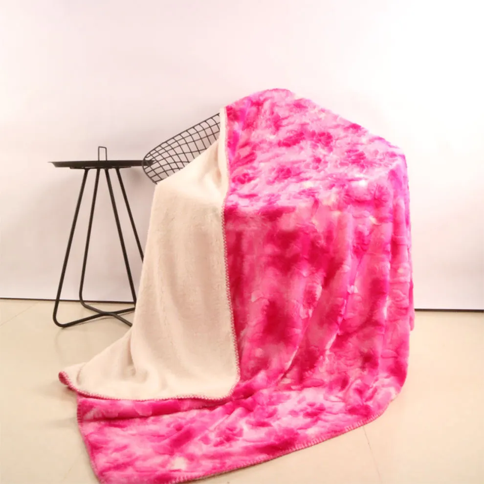 Super Soft Organic Fuzzy Faux Fur Cozy Warm Fluffy Plush Sherpa Dark Rose Purple Bed Throw Blanket