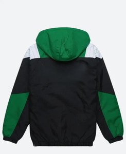 เสื้อแจ็คเก็ตมีฮู้ดสำหรับผู้ชาย สีเขียว ดำ ขาว ทรงสปอร์ต กระชับพอดีตัว - Product Image 4