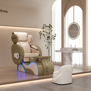 Modern Luxury Beauty Salon Furniture Pipeless Whirlpool Discharge Pump Foot Spa Massage Manicure Pedicure Chair for Nail Salon - Product Image 5