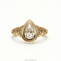 Bague de fiançailles en moissanite pour femme, style Old Europe, en argent S925, avec moissanite taille marquise VVS D, bijoux