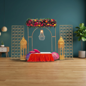 Backdrop Stand Iron Wedding Event Party <b>Frame</b> <b>Arch</b> Golden Wedding <b>Frame</b> Iron <b>Arch</b> for Hotel Banquet Decoration Supply - Product Image 4