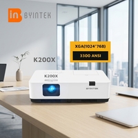 Projecteur laser BYINTEK Meet 1 K200X 3300 Ansi 3LCD DLP pour les réunions scolaires, les réunions d'affaires en extérieur, compatible avec écran de projection