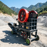 Concasseur à mâchoires mobile mini haute efficacité avec moteur AC pour le concassage de pierres, l'exploitation minière, les carrières, le calcaire, le granit et la transformation d'agrégats
