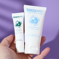 Tube en plastique PCR recyclable et écologique pour crème contour des yeux et soins de la peau, avec impression sérigraphique, vente en gros usine