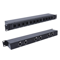 Boîtier de distribution audio 8/12 canaux XLR 3 broches vers RJ45 sur câble CAT, prolongateur de signal audio bidirectionnel avec port Gigabit RJ45