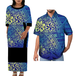 Envío Directo, <span class=keywords><strong>Ropa</strong></span> Personalizada de Estilo Tropical Hawaiano <span class=keywords><strong>para</strong></span> Él y Ella, Vestido Puletasi Informal <span class=keywords><strong>para</strong></span> <span class=keywords><strong>Mujer</strong></span> y Camisa <span class=keywords><strong>para</strong></span> Hombre, Traje <span class=keywords><strong>para</strong></span> Parejas - Product Image 6