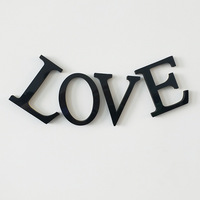 Autocollant mural décoratif 3D effet miroir OEM 10CM avec motif cœur et lettres pour décoration intérieure DIY, maison, fête et mariage