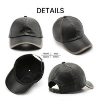 Gorras de Béisbol de Lujo para Hombre y Mujer, Gorras Deportivas sin Estructura, Gorras de Béisbol de Cuero Lisas