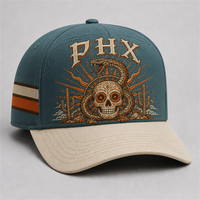 Casquette de baseball personnalisée style Old English, 5 panneaux, visière incurvée, style Dad Hat, streetwear urbain West Coast, vente en gros, faible MOQ