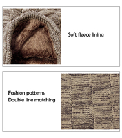 Gorro de invierno sólido de alta calidad, conjunto de bufanda, gorro de punto cálido, forro polar grueso, calentador de cuello, pasamontañas para hombres y mujeres para deportes